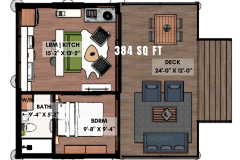 Floor Plan- Tiny Off Grid Cabin