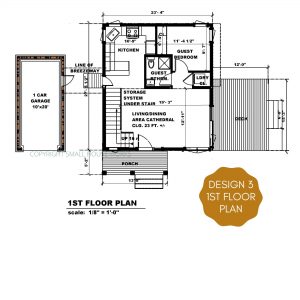 floor plan view of design 3 of the modern farmhouse plan