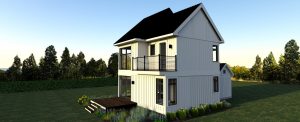 3d rendering of the modern farmhouse design 3